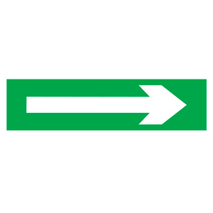 IMO Safety Sign Safety Arrow Straight IMPA 334427 150x300mm