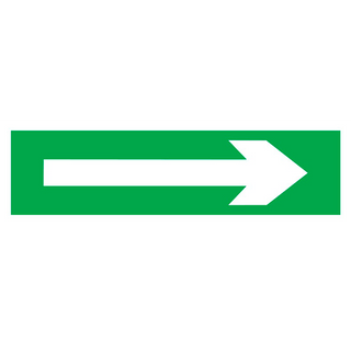 IMO Safety Sign Safety Arrow Straight IMPA 334427 150x300mm