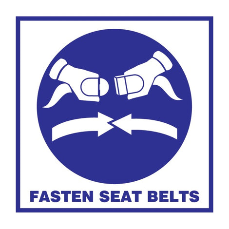 IMO Symbol Fasten Seat Belts IMPA 335100 150x150mm