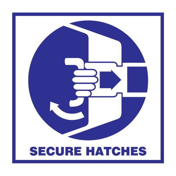 IMO Symbol Secure Hatches IMPA 335101 150x150mm