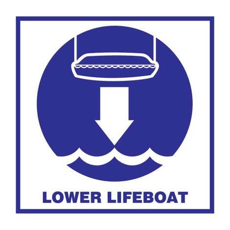 IMO Symbol Lower Lifeboat IMPA 335103 150x150mm