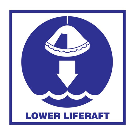 IMO Symbol Lower Liferaft IMPA 335104 150x150mm